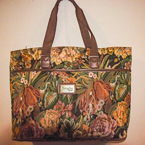 Vintage Hampshire Large Tapestry Tote/weekend Bag - Picture 2 of 5